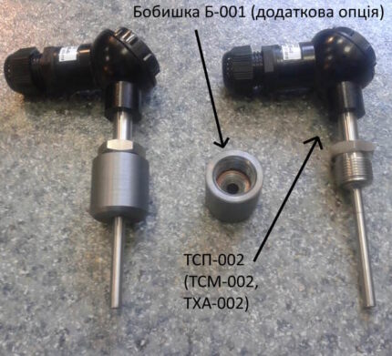 Термопреобразователь сопротивления ТСП-002, ТСМ-002, термопара ТХА-002, ТХК-002, ТЖК-002 датчик и бобышка