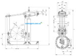 Тормоз колодочный ТКГ-160 (ТКГ-200) c толкателем ТЭ-30. ТКГ-300 с ТЭ-50. ТКГ-400 (ТКГ-500) с ТЭ-80 чертеж