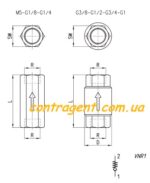 Обратный клапан VNR: VNR-205, VNR-210, VNR-843, VNR-238, VNR-212, VNR-234, пневмоклапан VNR-201 чертеж, стоимость